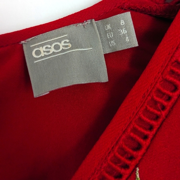 ASOS DESIGN embroidered midi dress with lace trims - Picture 2 of 4